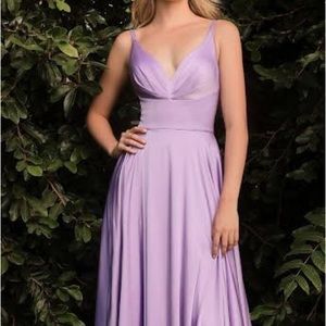 Purple Satin Prom/Bridesmaid Dress